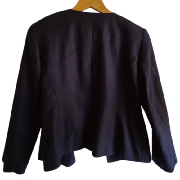 Talbots Blazer Navy Open Bead 3/4 Sleeve Old Money Cottagecore Nautical Preppy 8 - Picture 3 of 10